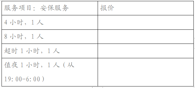 2020年度活动服务人员项目采购招标公告