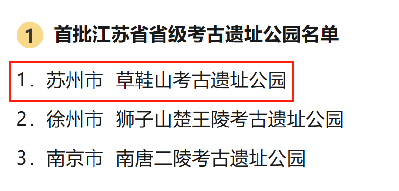 苏州唯一！草鞋山考古遗址公园入选首批省级考古遗址公园名单